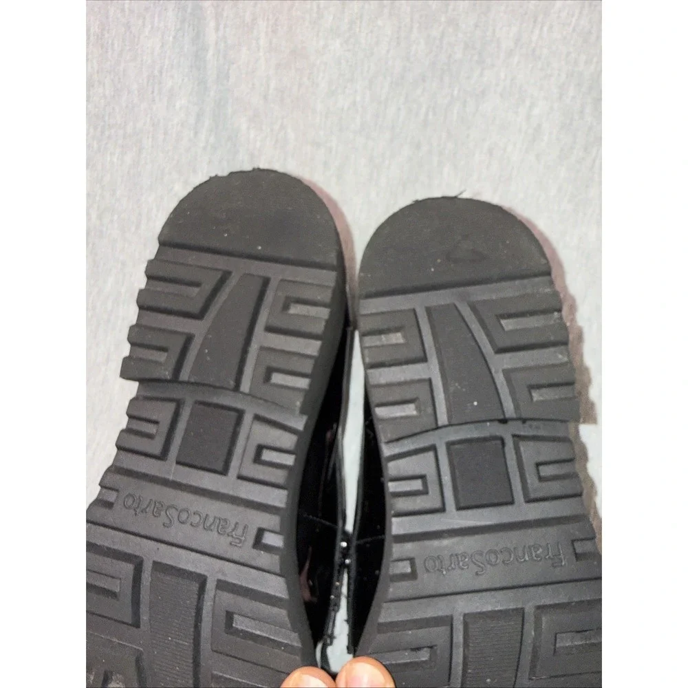 Franco Sarto Women's Patent Loafers Black Slip On Comfort Shoes Size 7.5